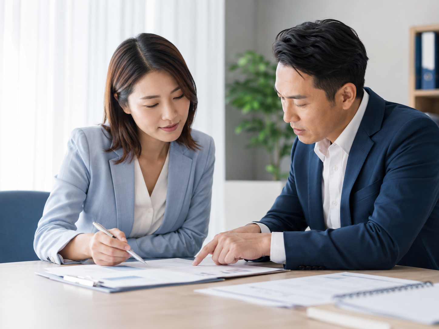 服務業薪資族與專人討論評估方向